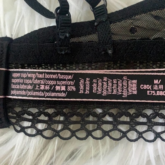 Victoria’s Secret Black Lacy Bralette Sz Medium - Picture 7 of 10